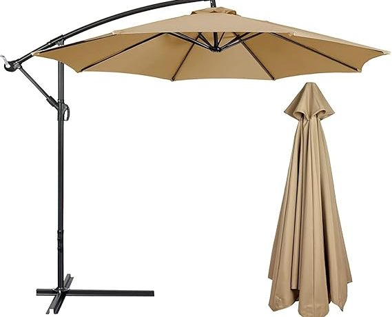 10 FT 6/8 Rib Umbrella Canopy Replacement Outdoor Market Patio Table Umbrella Strong and Thicck Canopy Cover for Backyard Garden Courtyard Swimming Pool Lawn (Canopy ONLY)