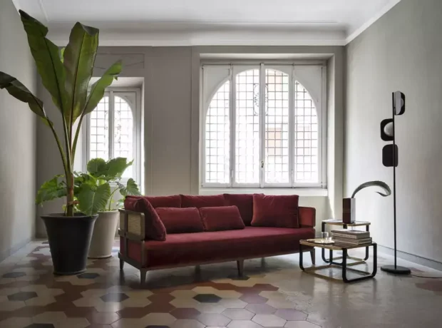 Scarlet-3 Seater sofa with Rattan