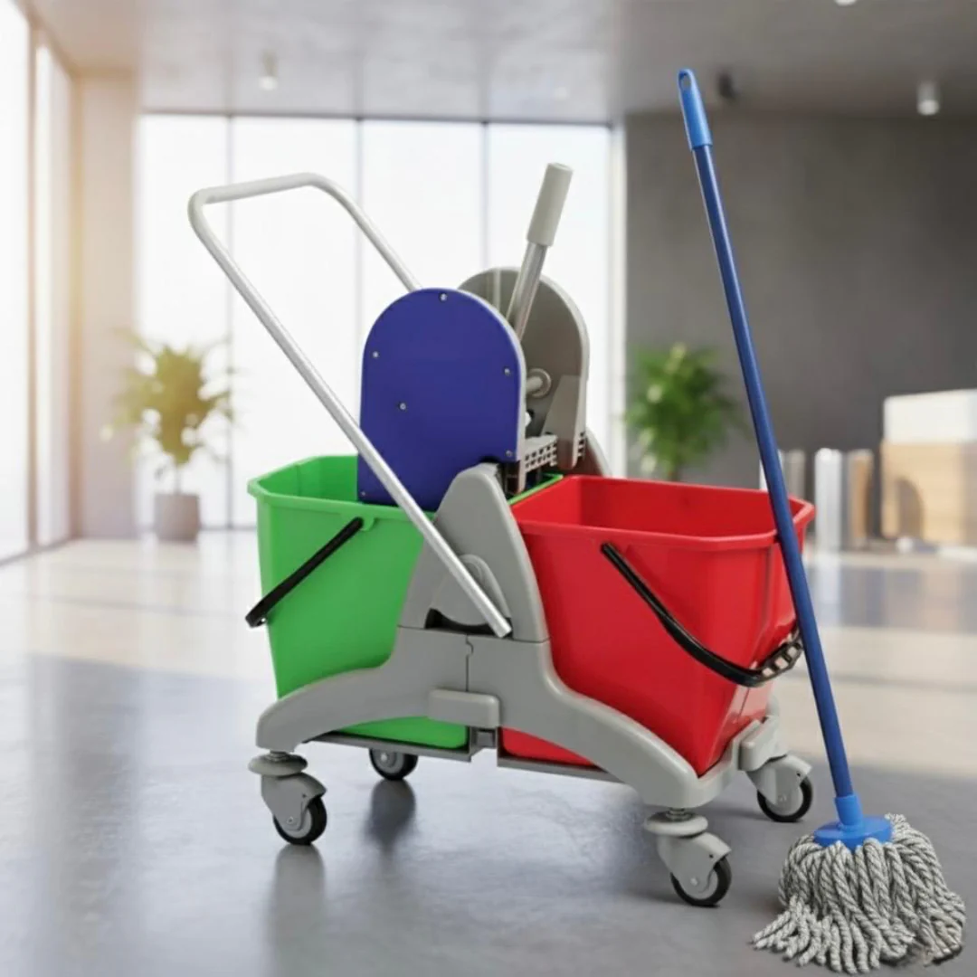 Greenway 50L (2X25) Double Mop Bucket Professional with Standard Wringer, Plastic